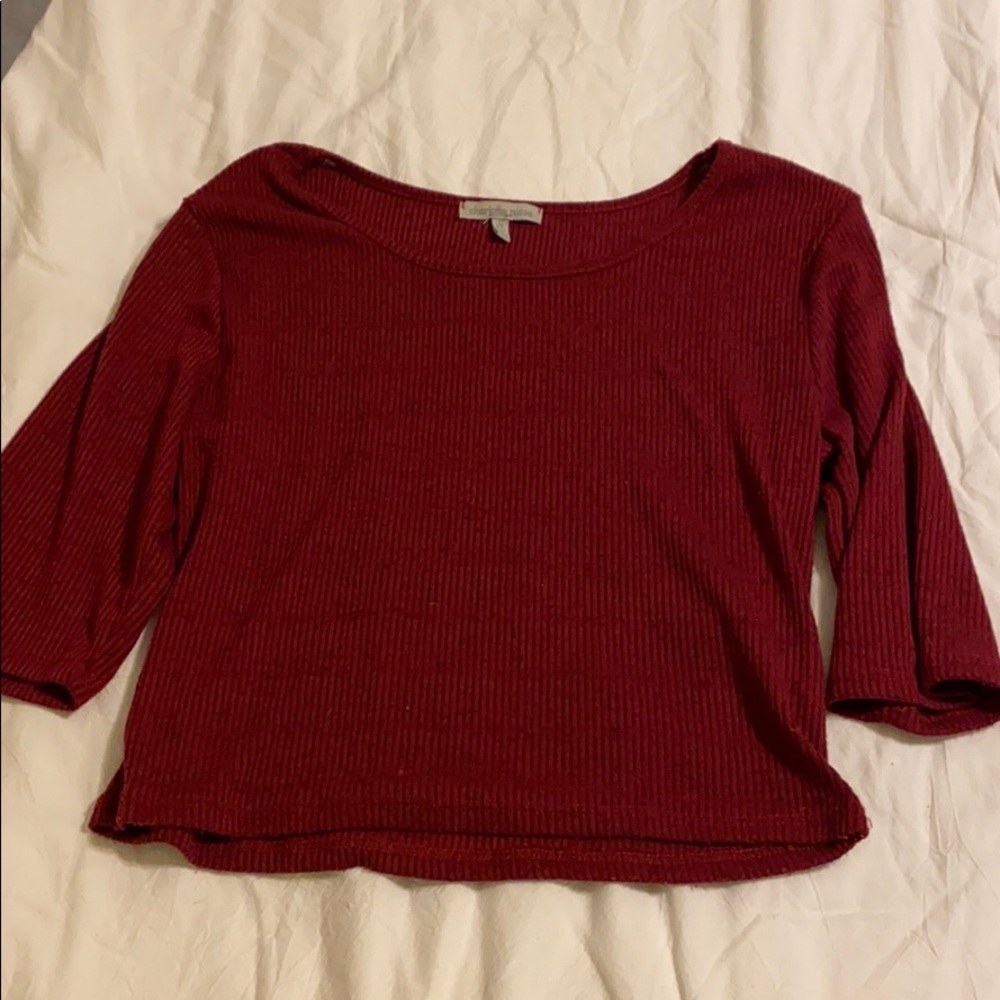 Red crop top